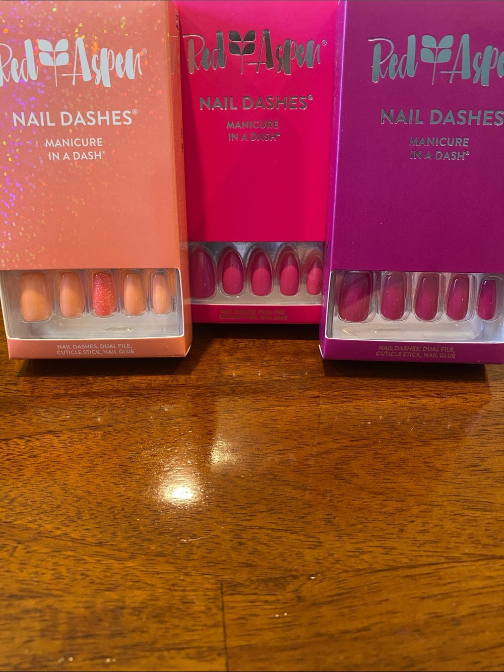 Nail Dashes, medium length, 3 sets. Brand new in boxes.